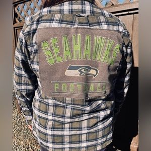 Seahawks Upcycled Flannel
